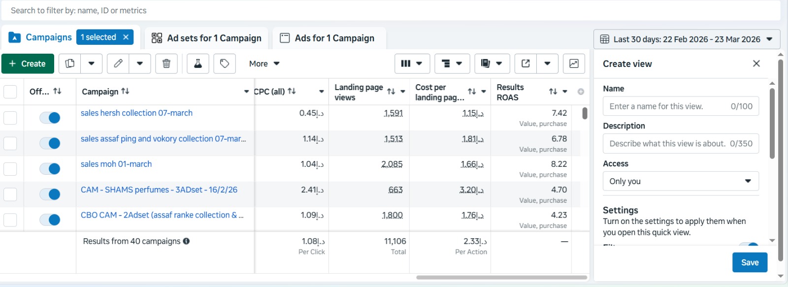 Ad account result 2