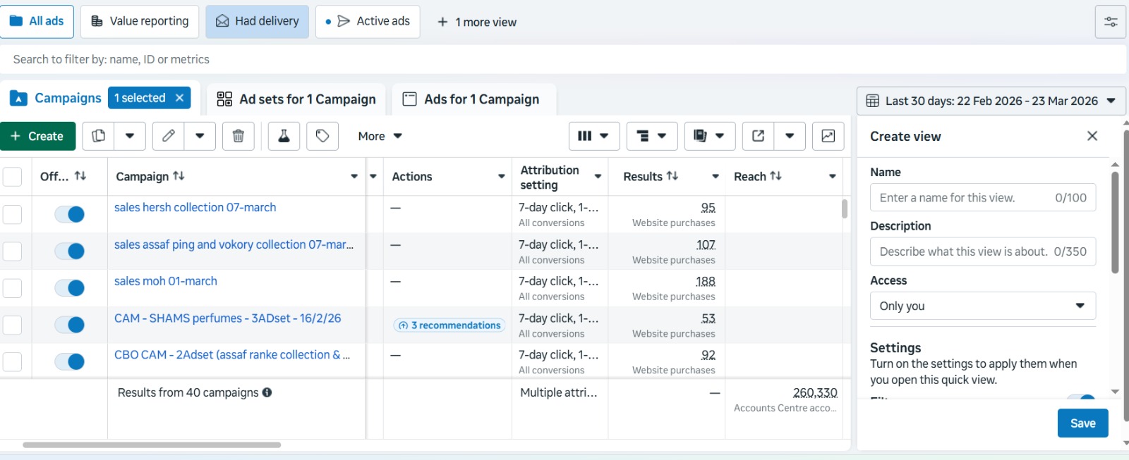 Ad account result 3